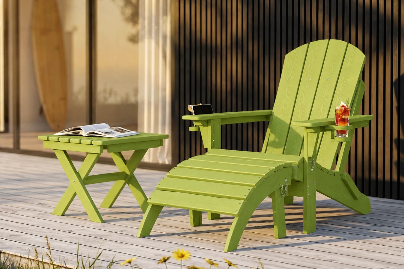 HDPE Reclining Adirondack Chair