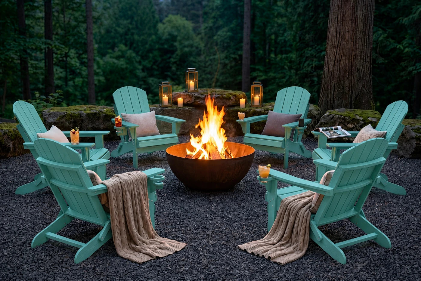 HDPE Reclining Adirondack Chair