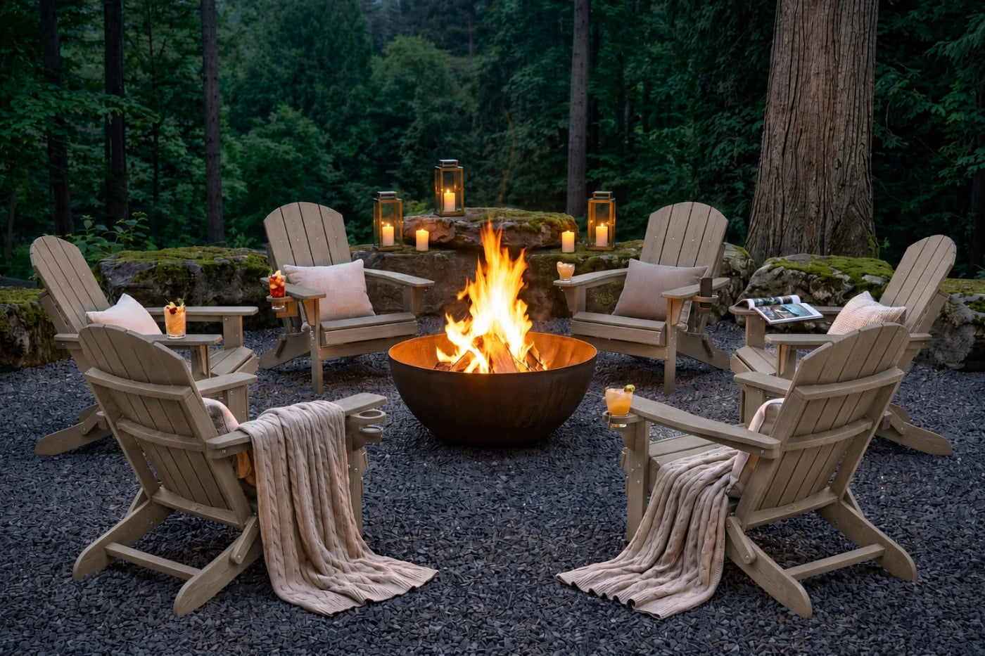 HDPE Reclining Adirondack Chair