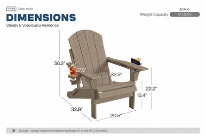 HDPE Reclining Adirondack Chair