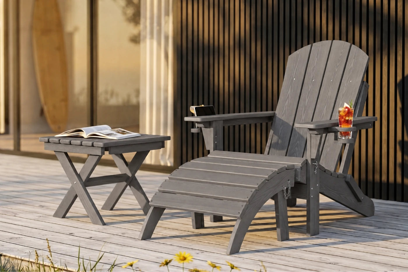 HDPE Reclining Adirondack Chair