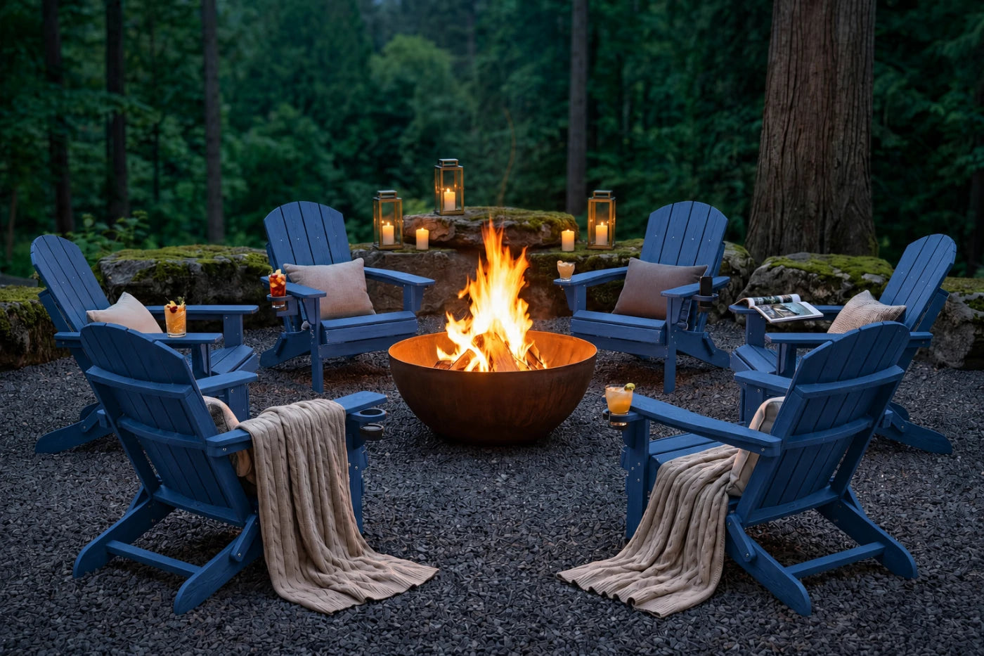 HDPE Reclining Adirondack Chair