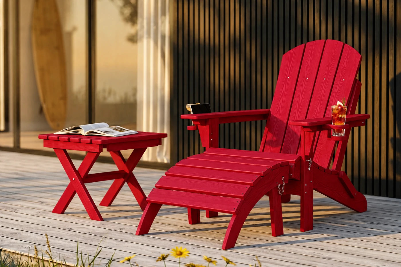 HDPE Reclining Adirondack Chair