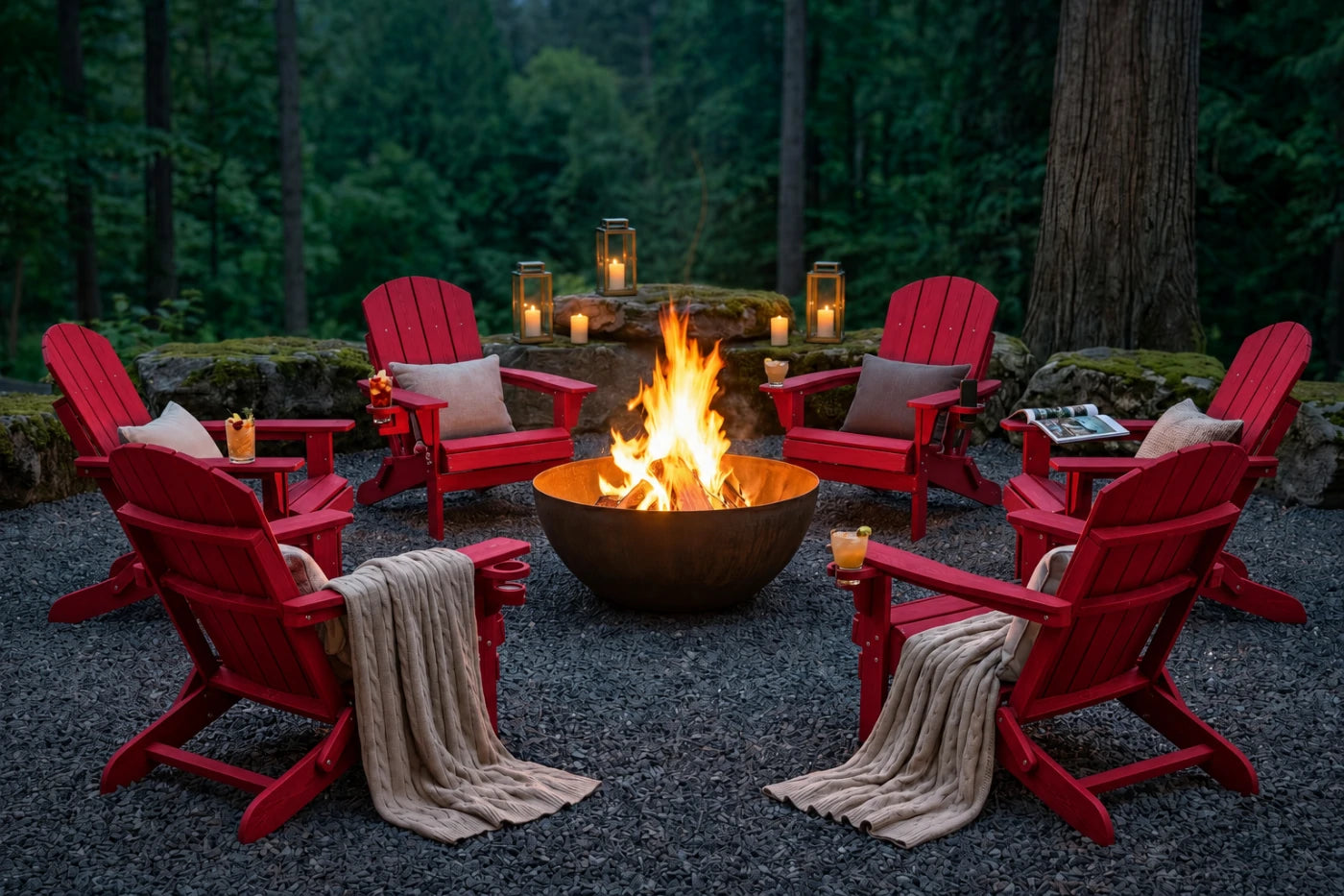 HDPE Reclining Adirondack Chair