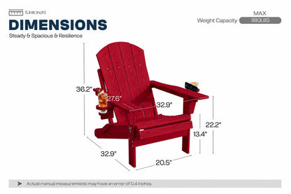 HDPE Reclining Adirondack Chair