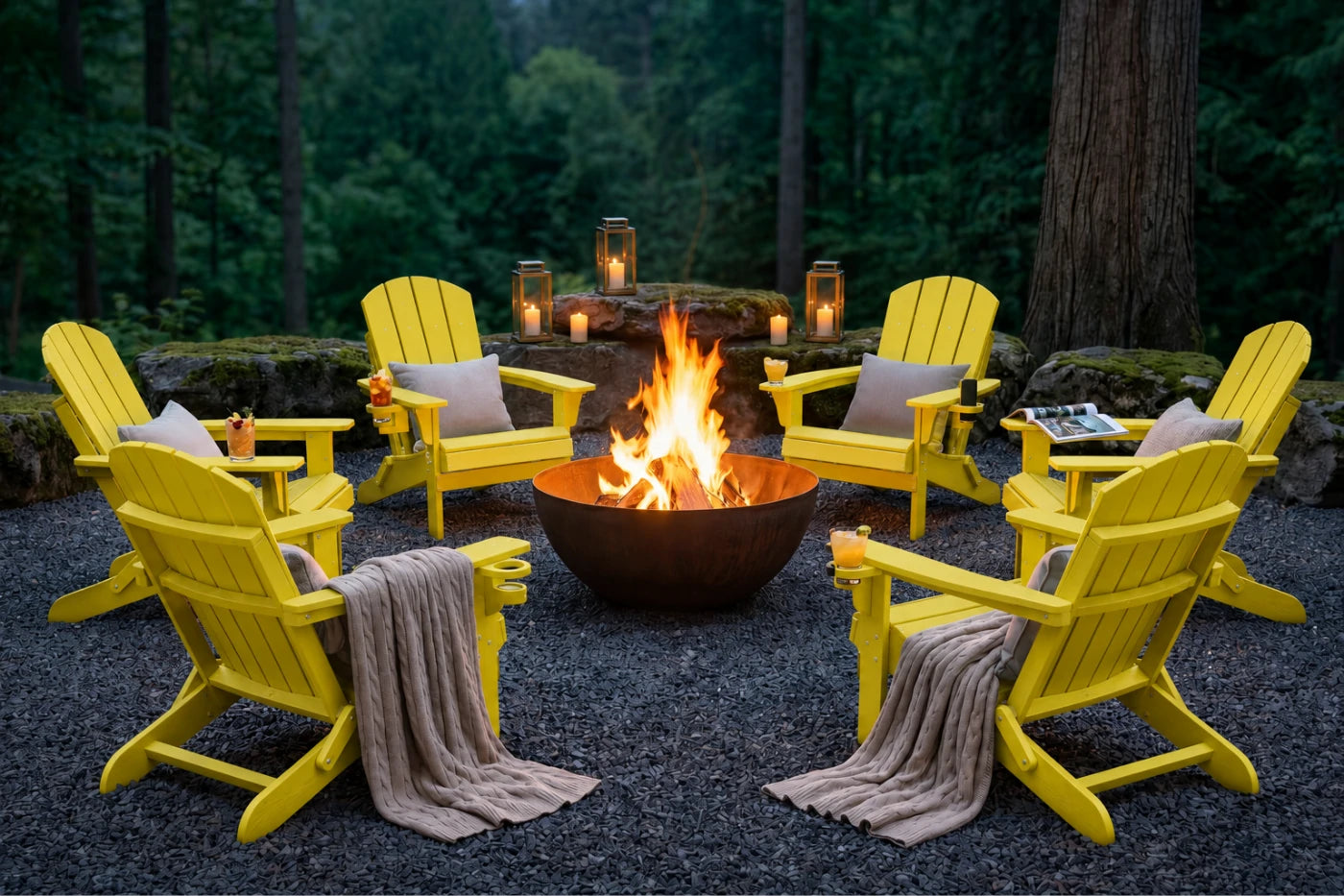 HDPE Reclining Adirondack Chair