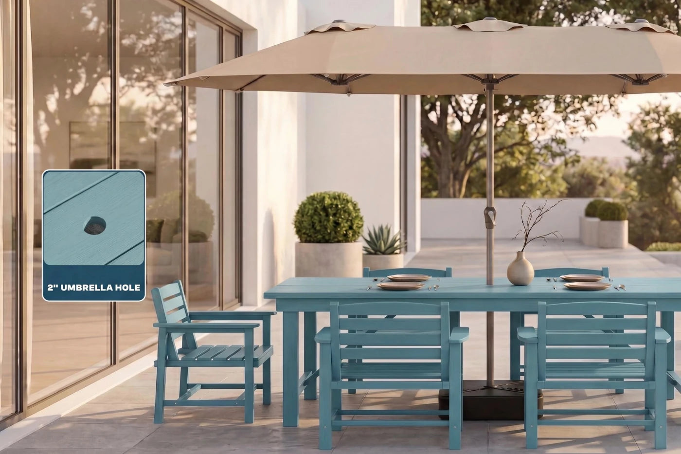 HDPE Outdoor Dining Set