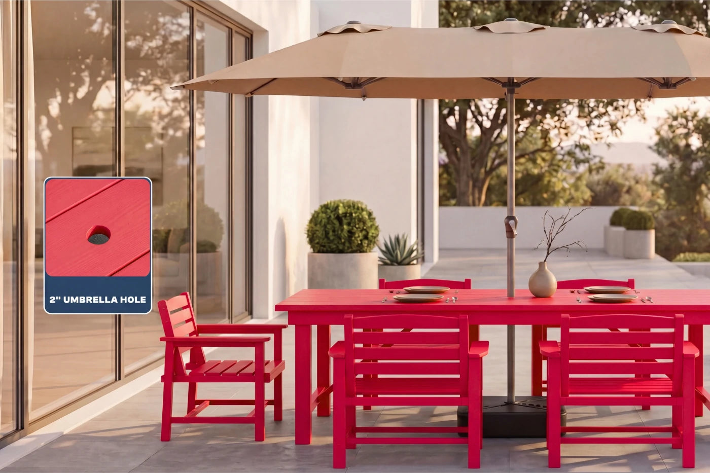 HDPE Outdoor Dining Set