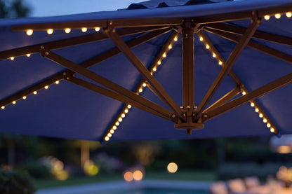 LED Double-Sided Patio Umbrella with Base
