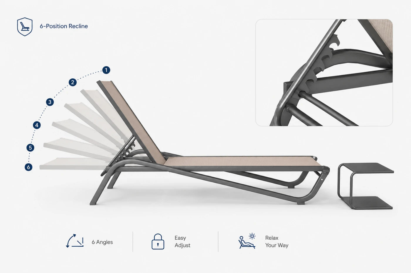 Aluminum Outdoor Chaise Lounge