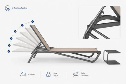 Aluminum Outdoor Chaise Lounge