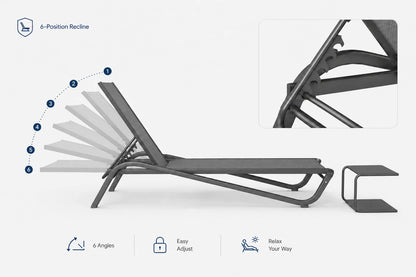Aluminum Outdoor Chaise Lounge