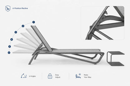 Aluminum Outdoor Chaise Lounge