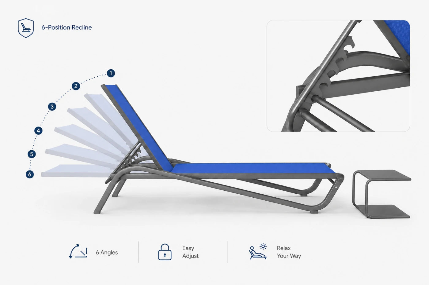 Aluminum Outdoor Chaise Lounge