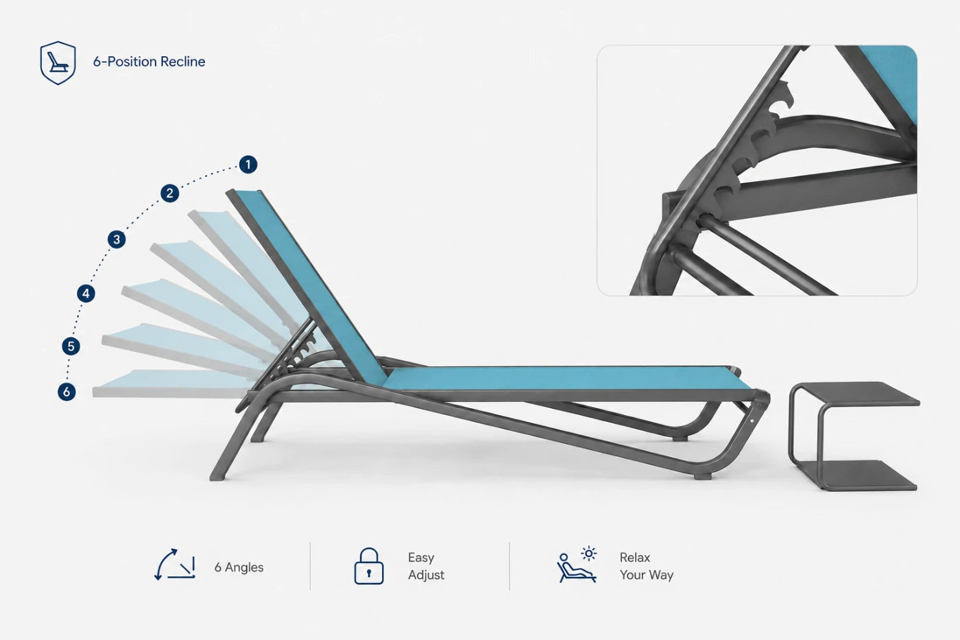 Aluminum Outdoor Chaise Lounge