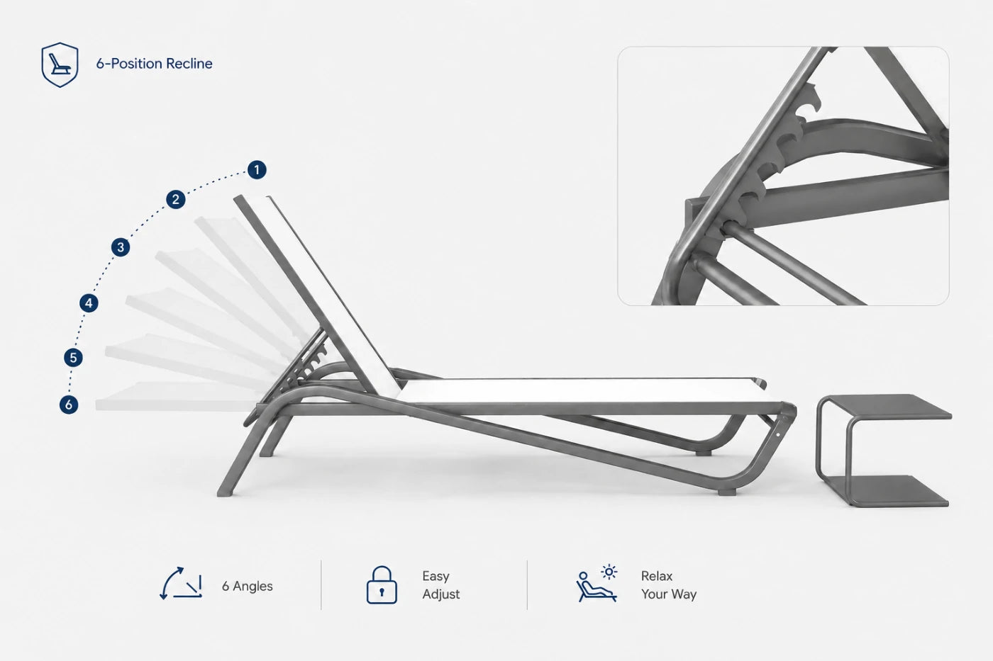 Aluminum Outdoor Chaise Lounge