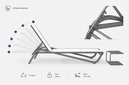 Aluminum Outdoor Chaise Lounge