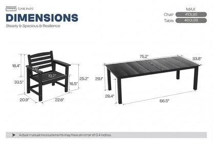 Perli™ Outdoor Dining Set - Table & Chairs