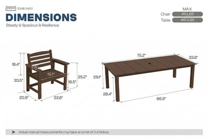 Perli™ Outdoor Dining Set - Table & Chairs