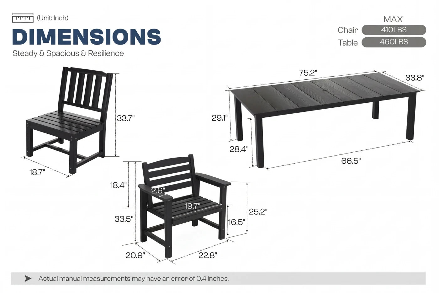 Perli™ Outdoor Dining Set - Table & Chairs