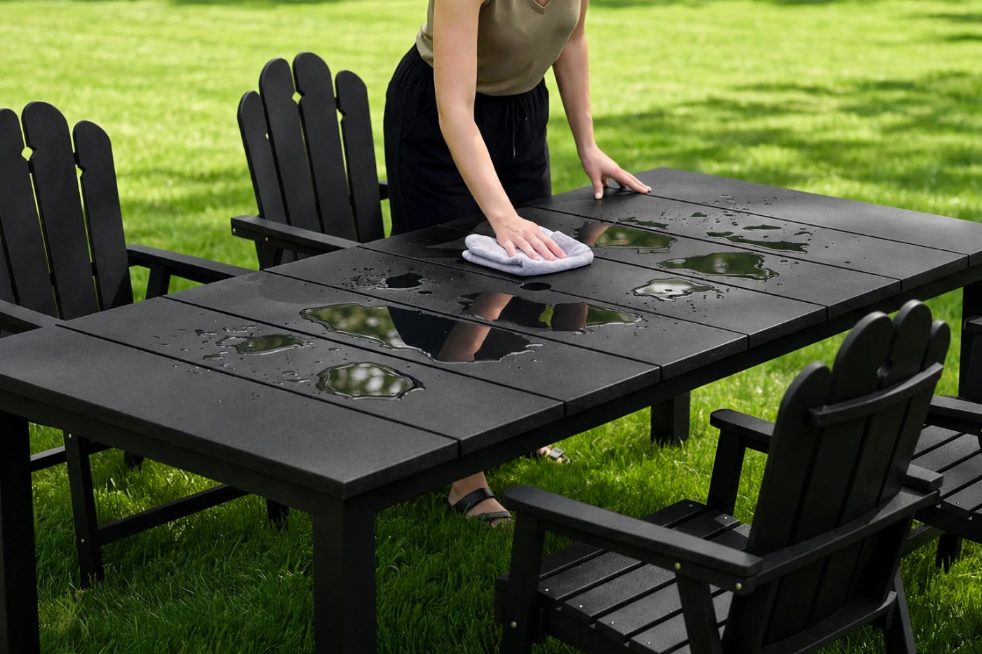 Wave™ All-Weather HDPE Outdoor Dining Set