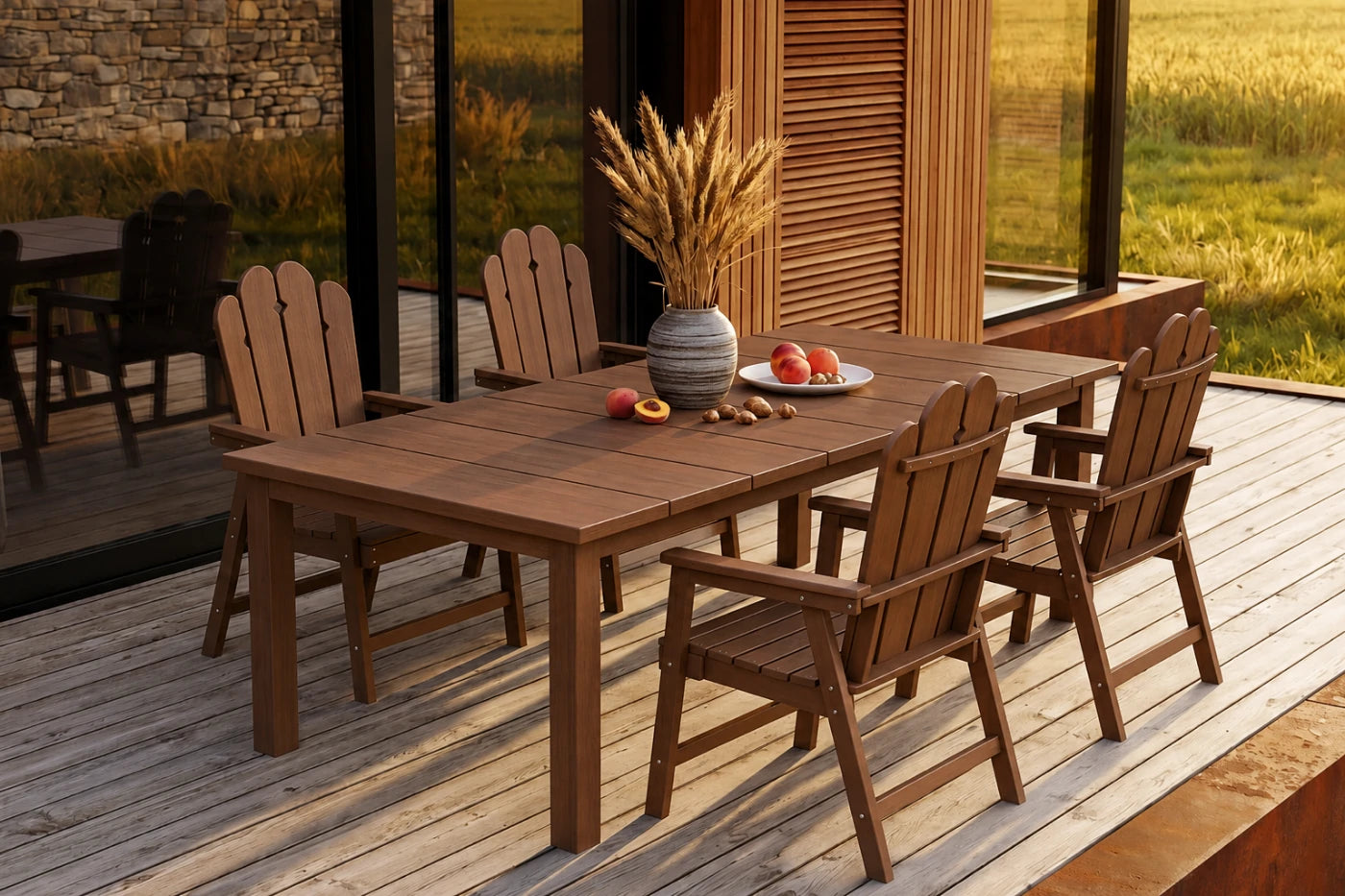 Wave™ All-Weather HDPE Outdoor Dining Set