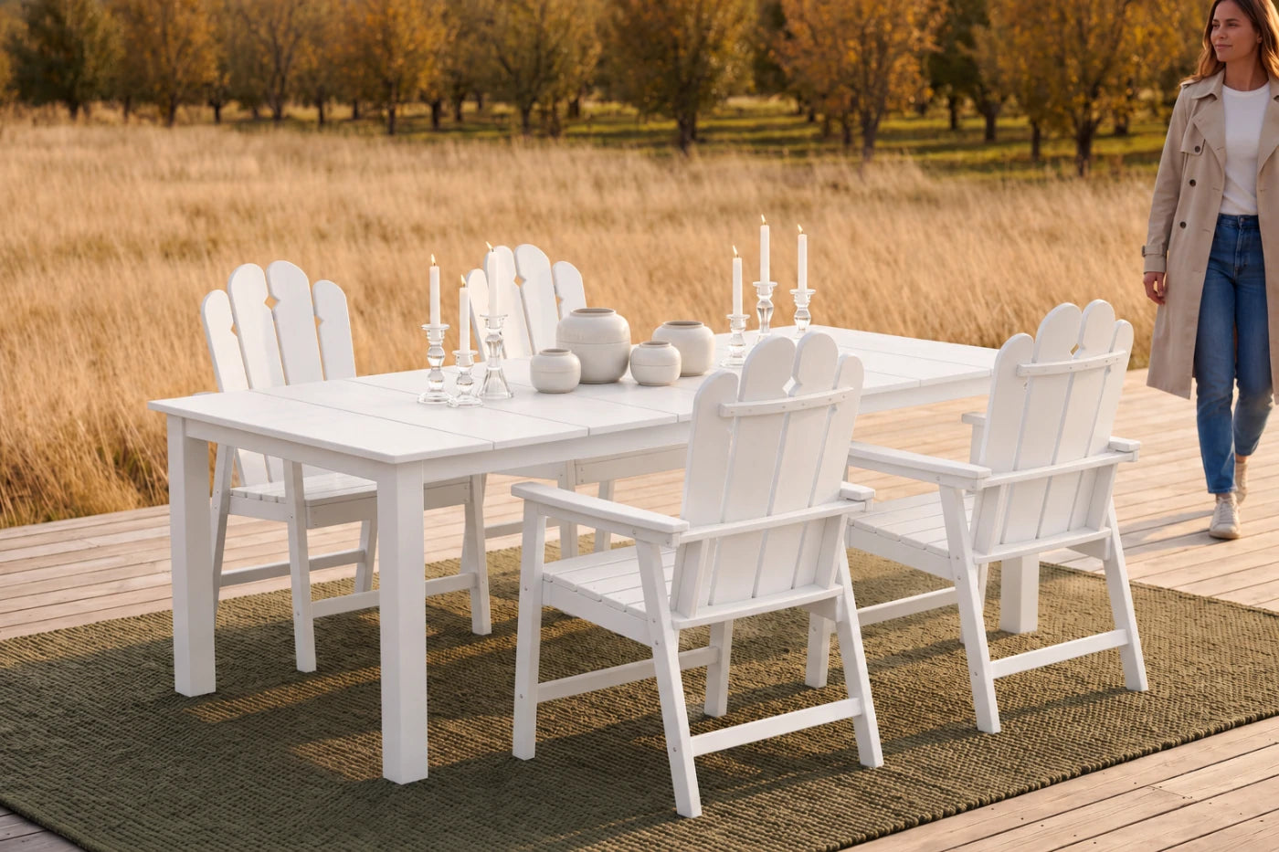 Wave™ All-Weather HDPE Outdoor Dining Set