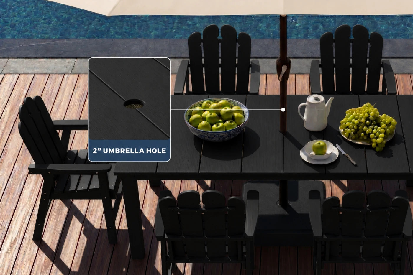 Wave™ All-Weather HDPE Outdoor Dining Set