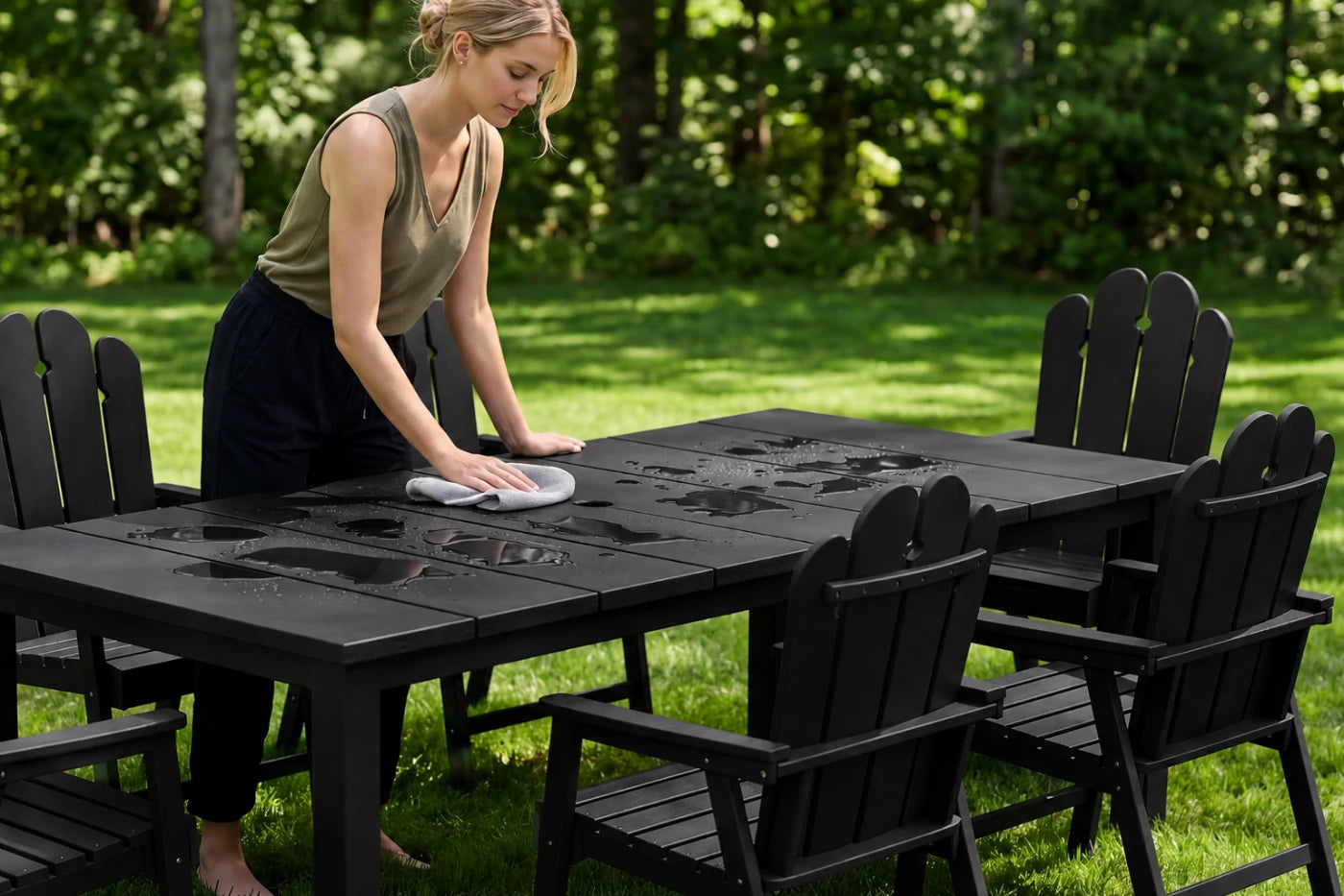 Wave™ All-Weather HDPE Outdoor Dining Set