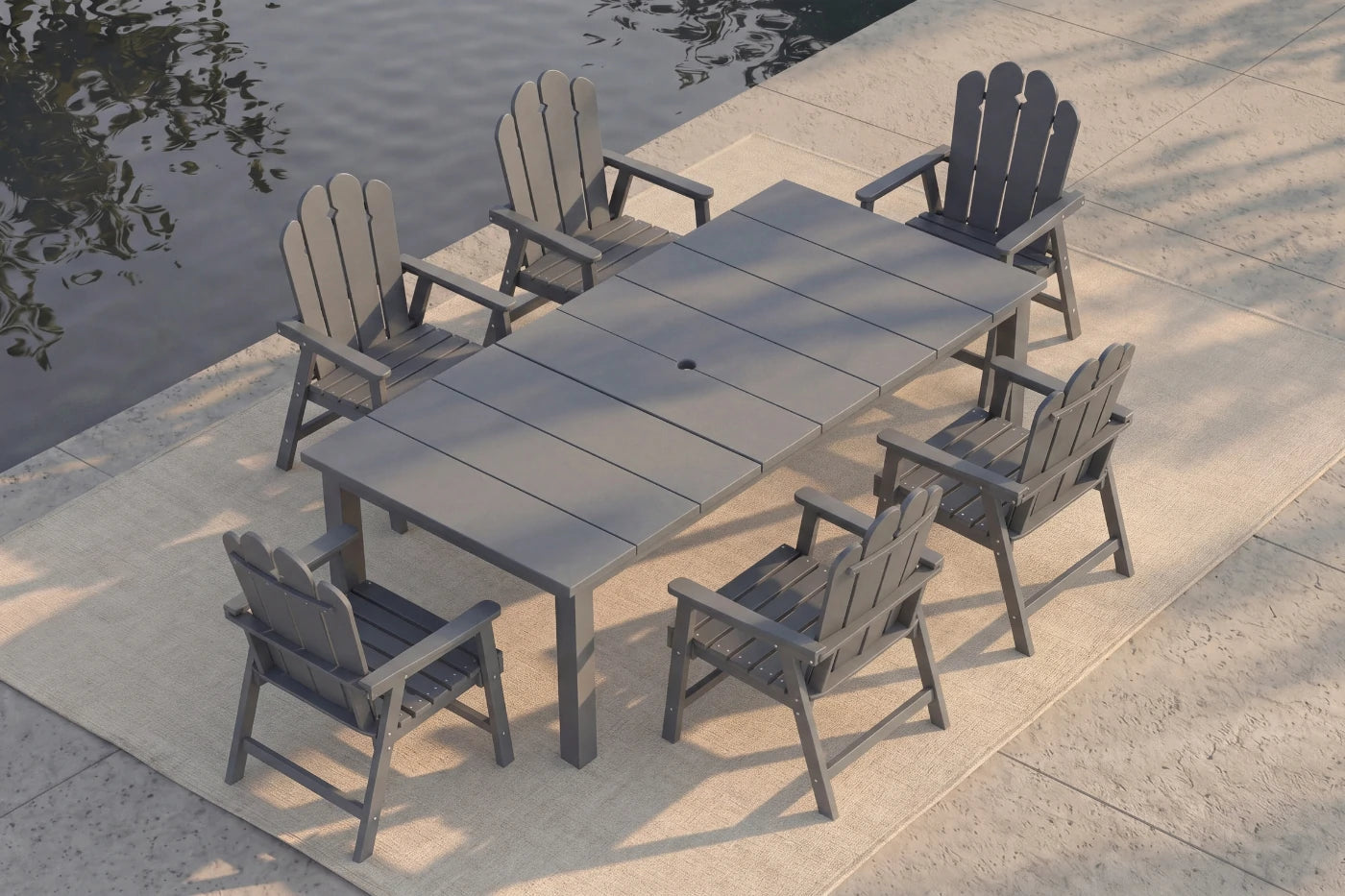 Wave™ All-Weather HDPE Outdoor Dining Set