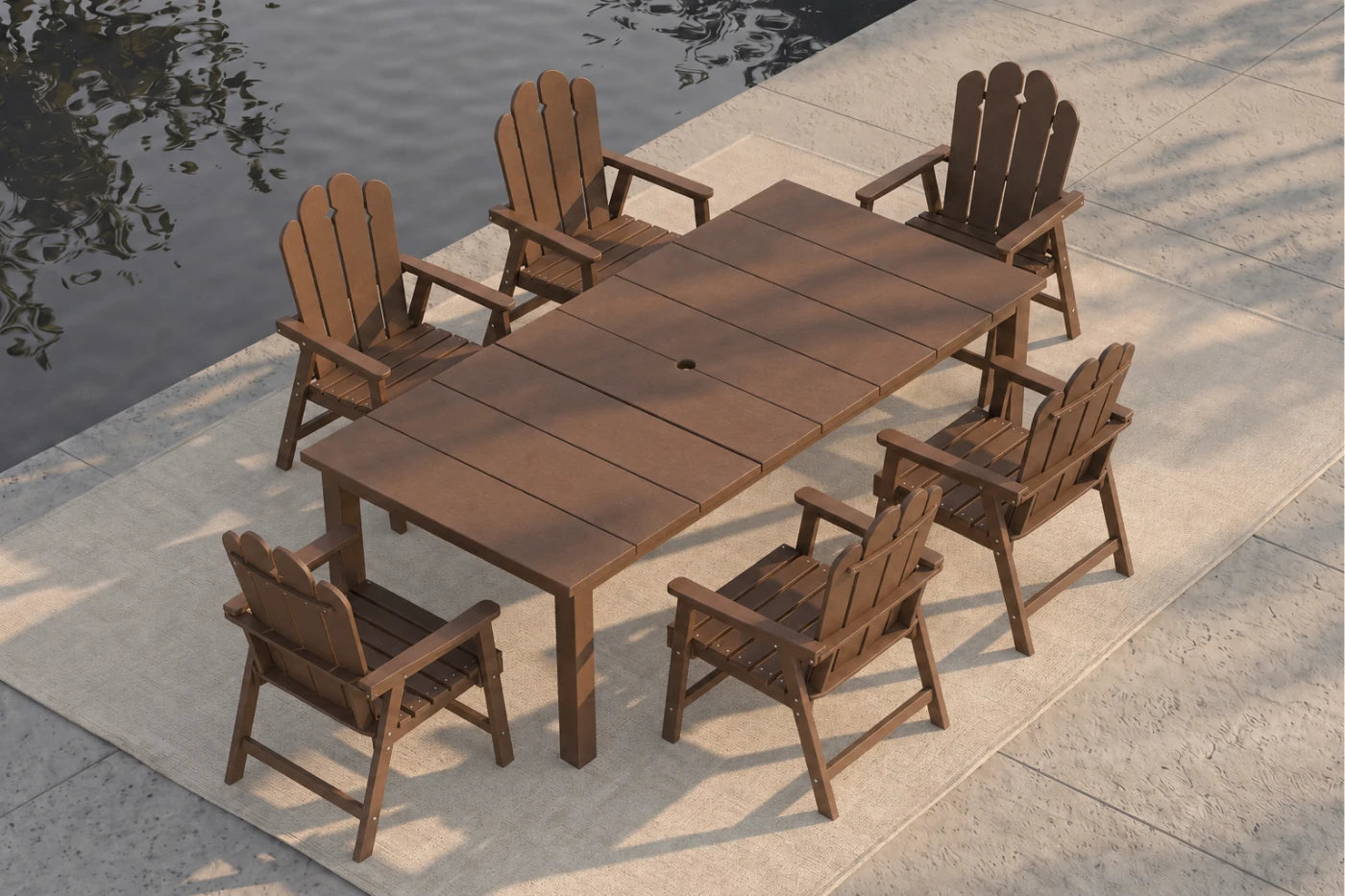 Wave™ All-Weather HDPE Outdoor Dining Set