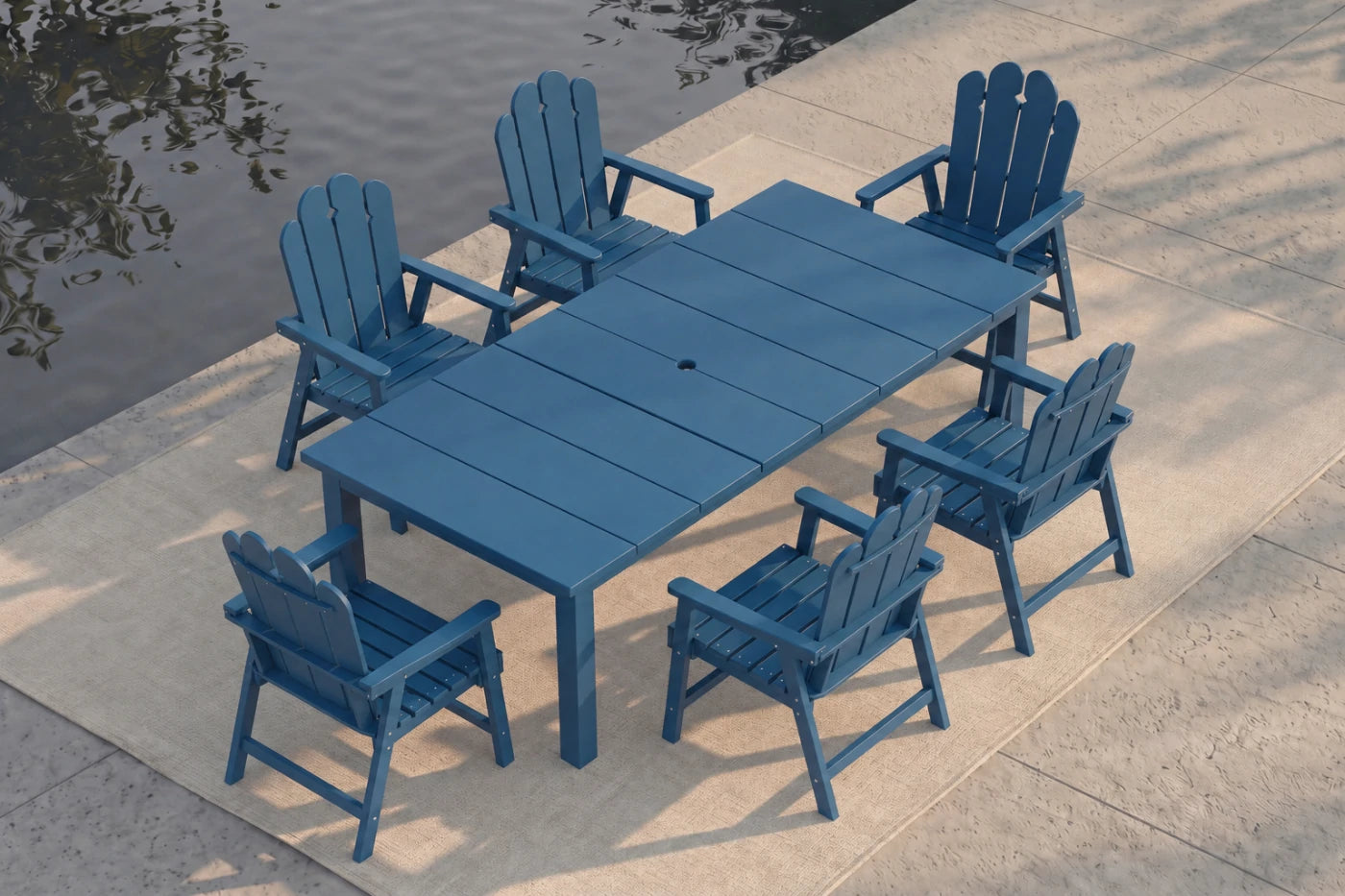 Wave™ All-Weather HDPE Outdoor Dining Set