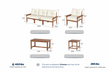 HDPE Sectional Patio Couch Set