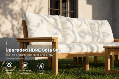 HDPE Sectional Patio Couch Set
