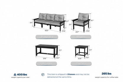 HDPE Sectional Patio Couch Set
