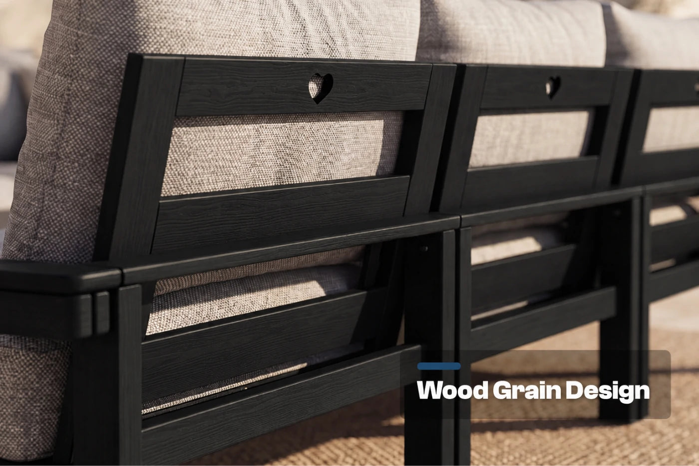 HDPE Sectional Patio Couch Set