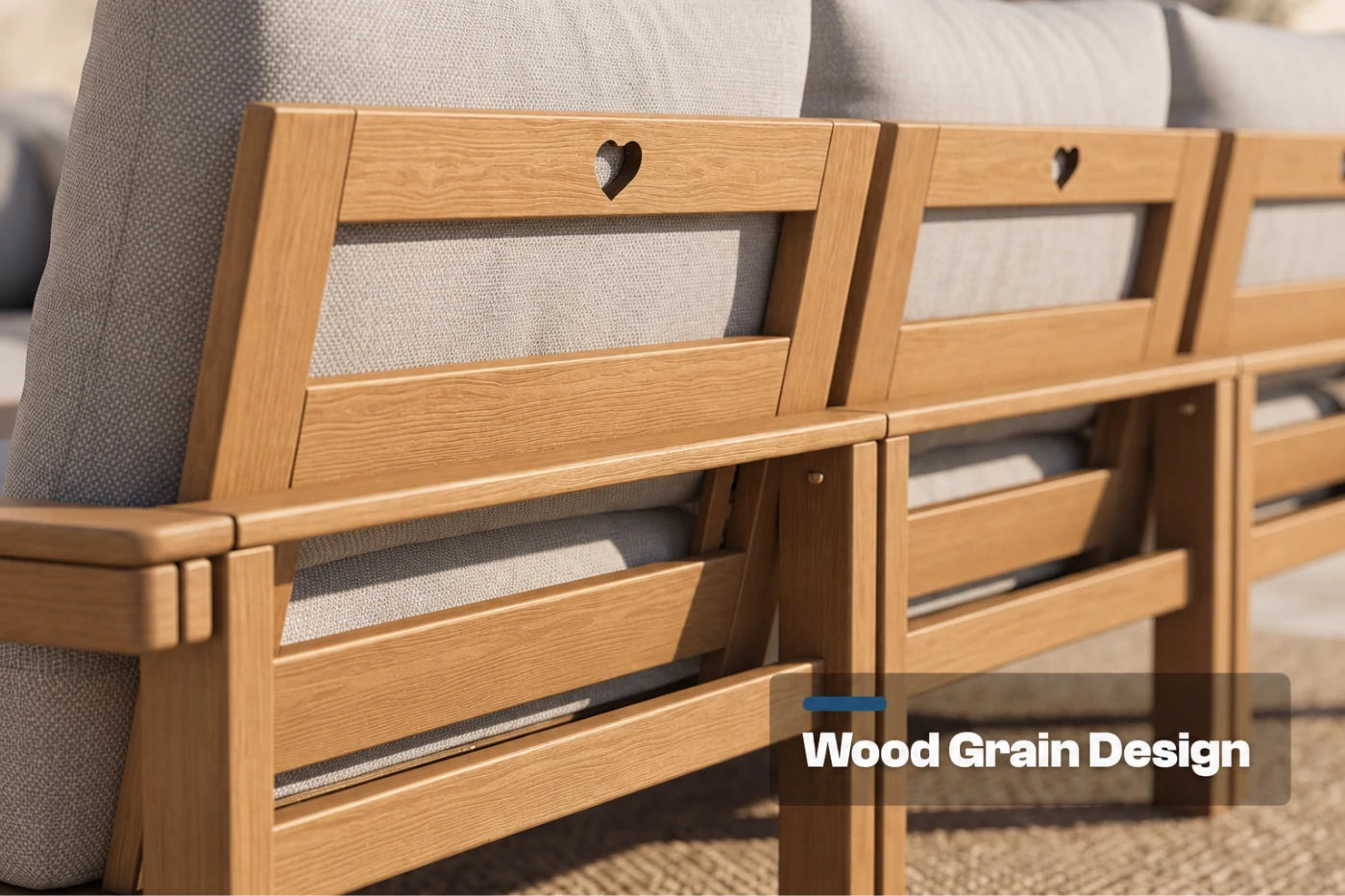 HDPE Sectional Patio Couch Set