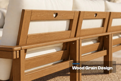HDPE Sectional Patio Couch Set