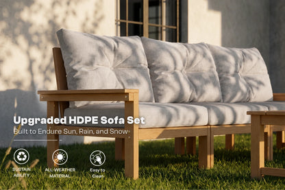 HDPE Sectional Patio Couch Set