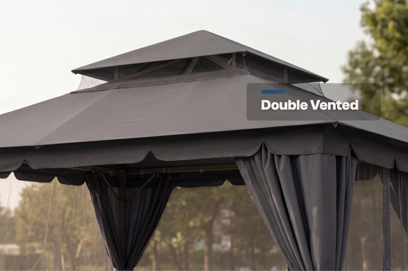 Double Roof Soft Top Gazebo