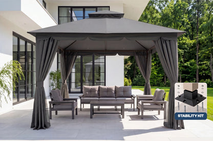 Double Roof Soft Top Gazebo