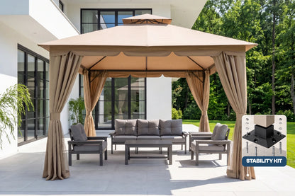 Double Roof Soft Top Gazebo
