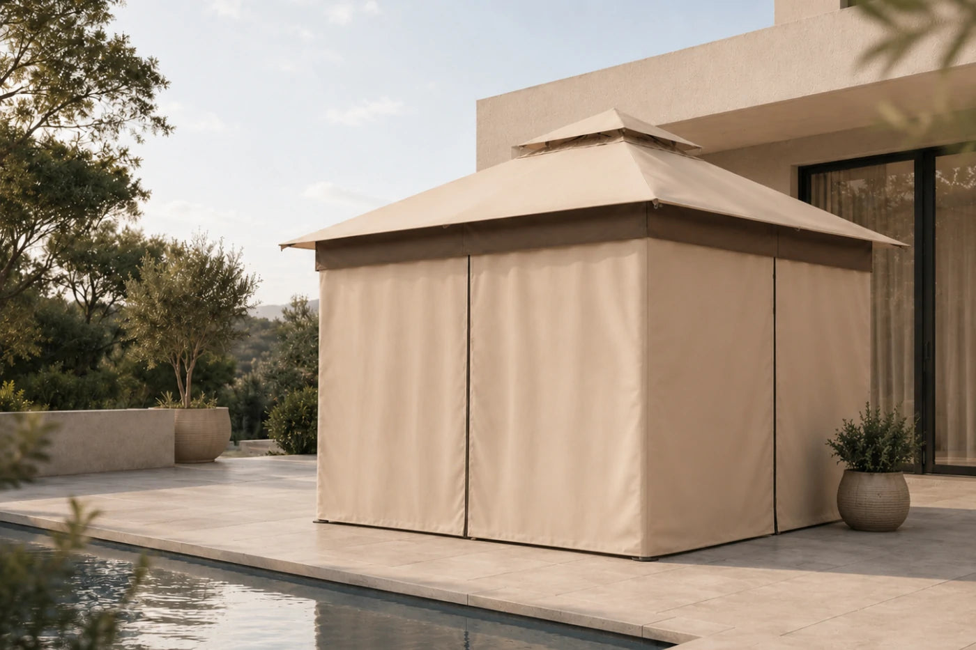 Double Roof Soft Top Gazebo