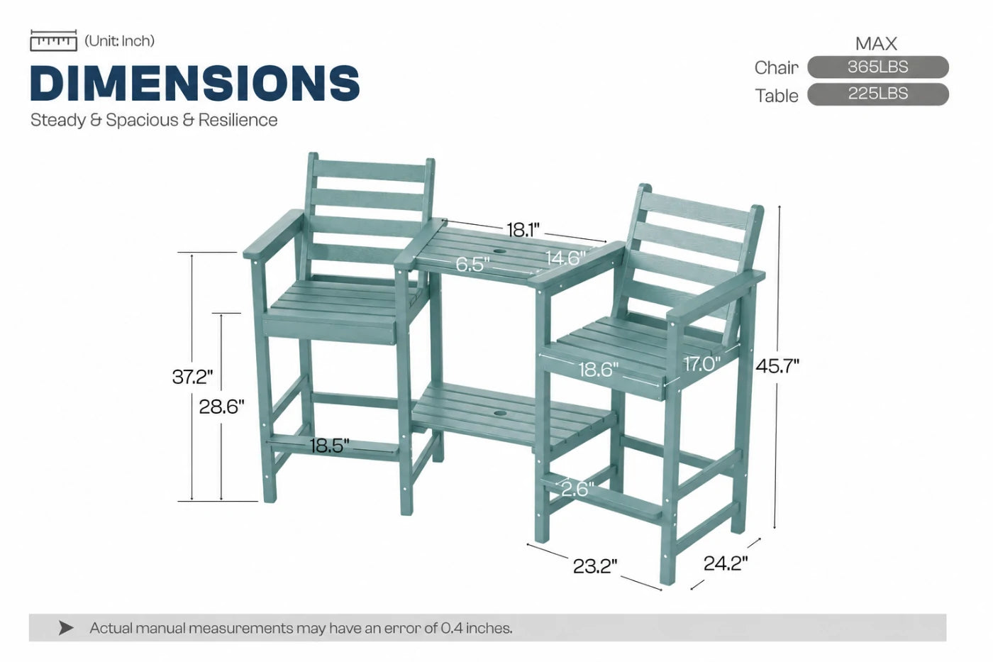 Tall Bar Chair Set