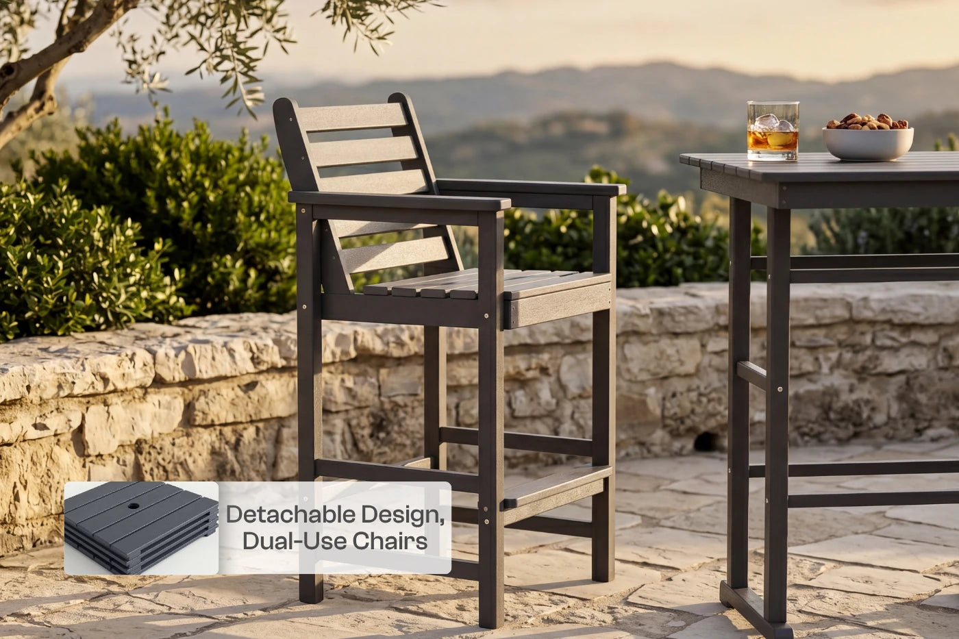 Tall Adirondack Chair Set