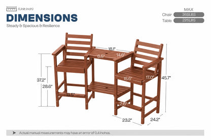 Tall Adirondack Chair Set