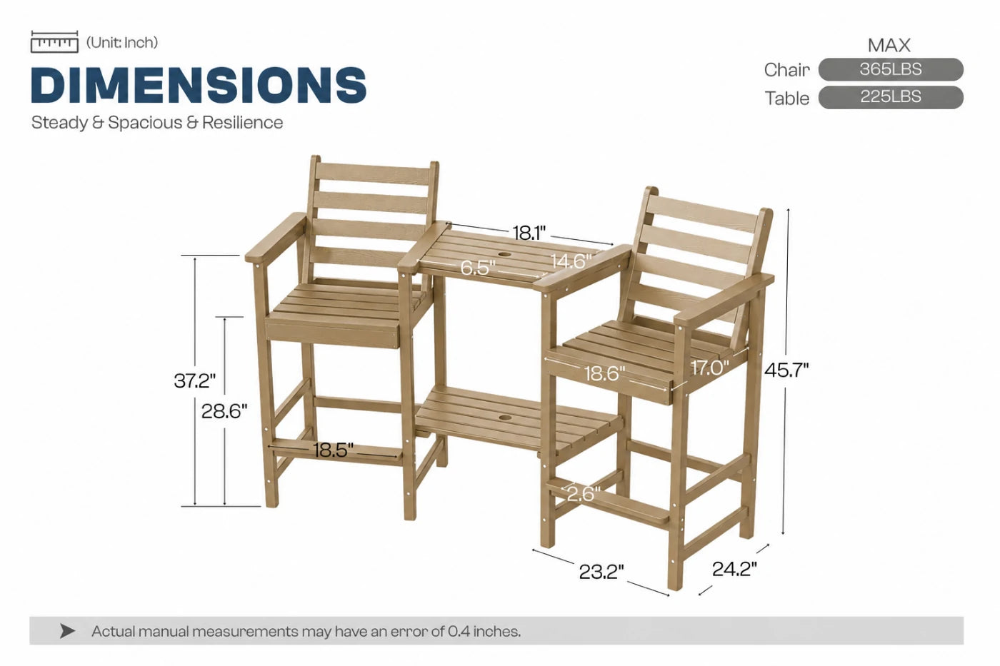 Tall Bar Chair Set
