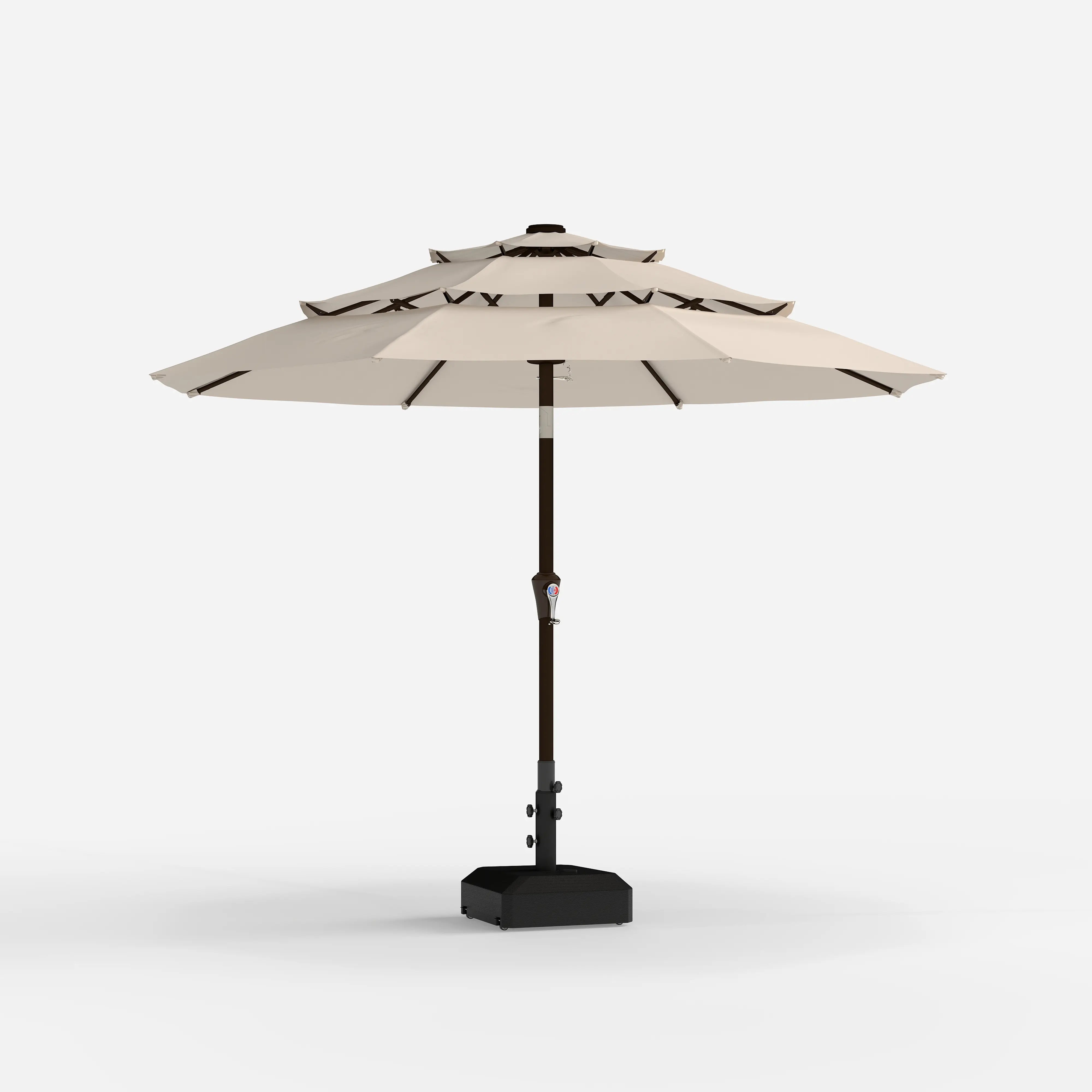 Fiberglass 3-Tier Patio Umbrella