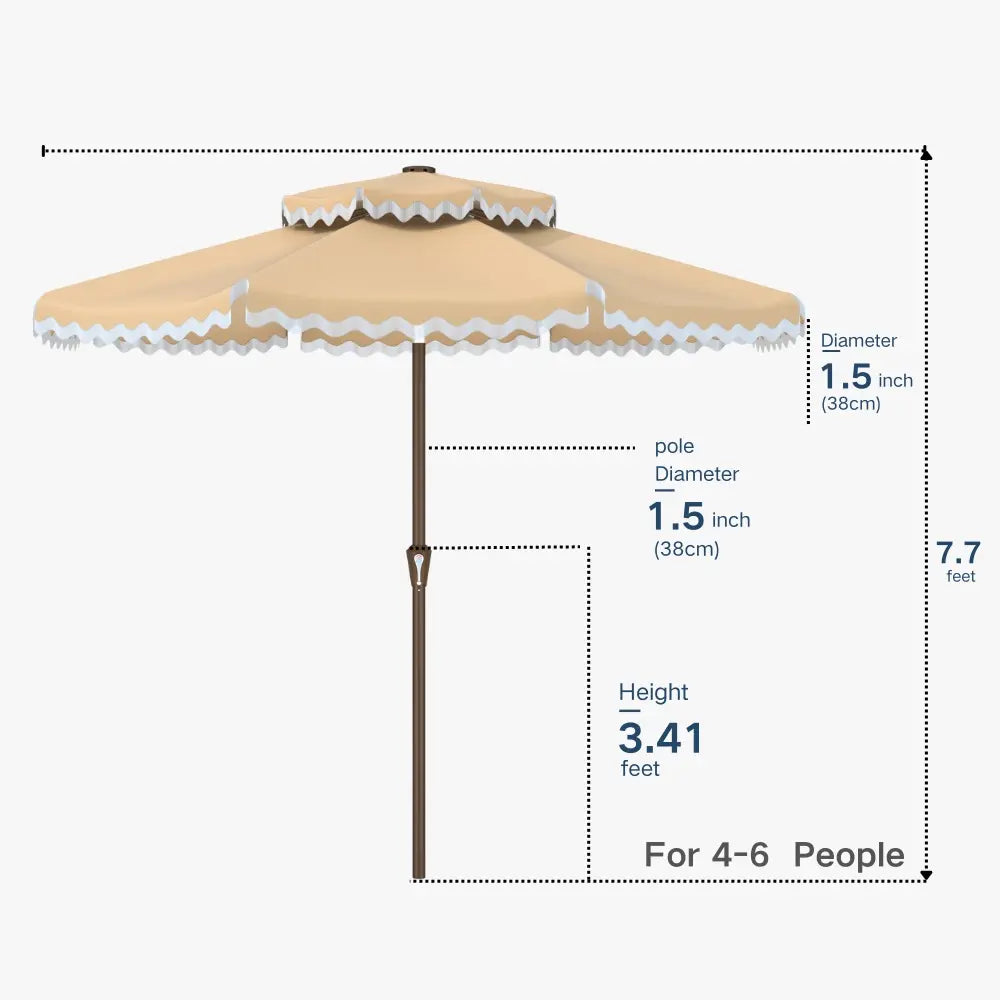 patio kingdom Fringe Patio Umbrella