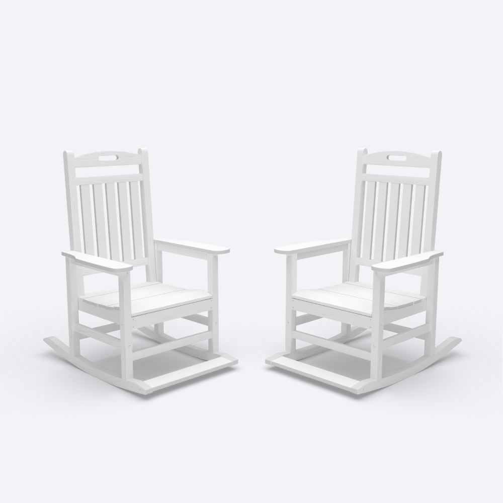 Patio Kingdom HDPE Rocking Chair with Footboard